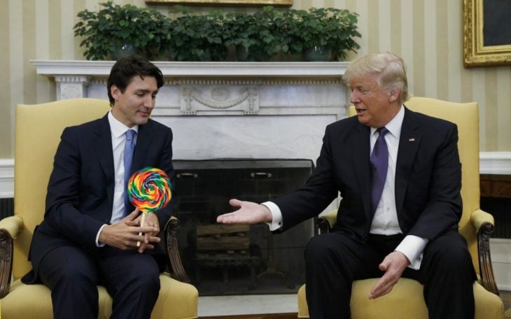 Batalla Photoshop Donald Trump y el primer ministro de Canadá