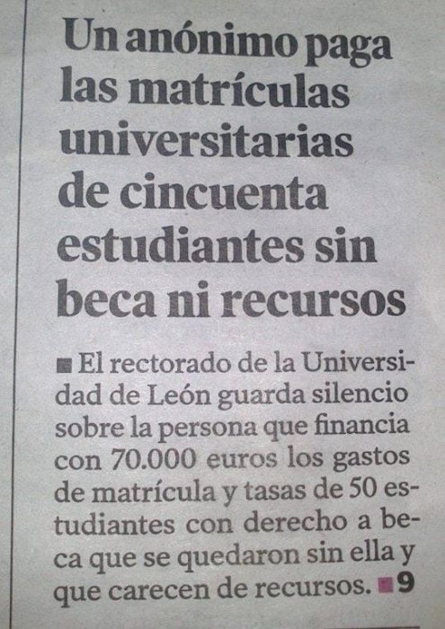 foto periódico paga matriculas universitarias 