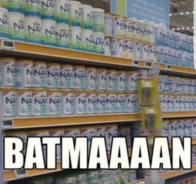 Memes simples batman nan leche