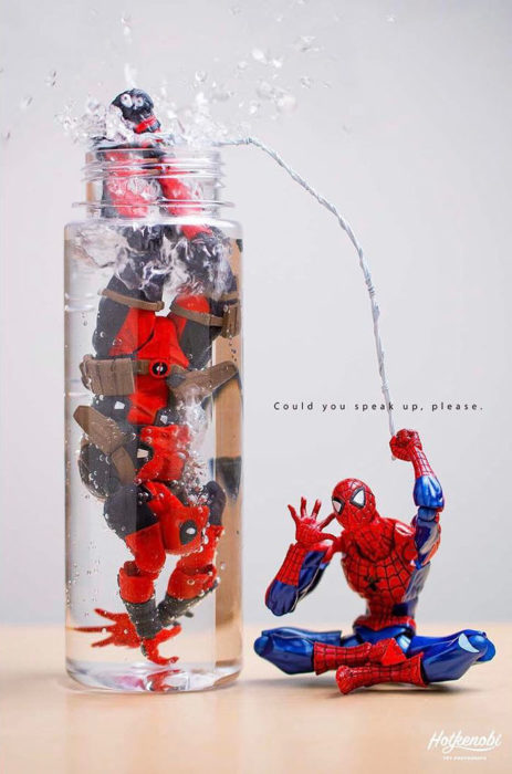 spiderman y deadpool Figuras de acción personajes fotos Hot Kenobi