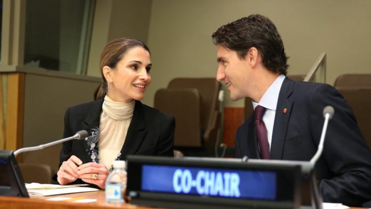 reina de jordania y justin trudeau