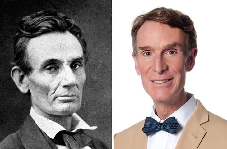 Abraham Lincoln y Bill Nye