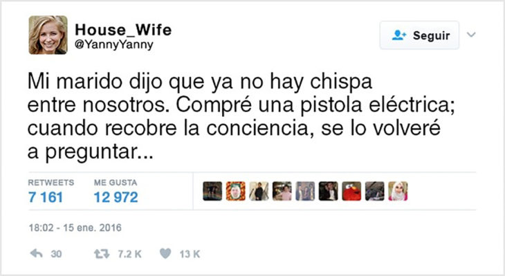 tuit sobre chispa en la relación