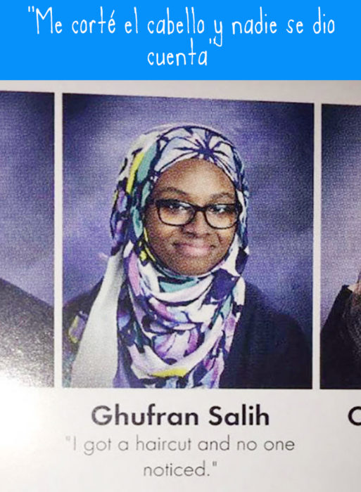 foto de anuario de muchacha con hijab de colores