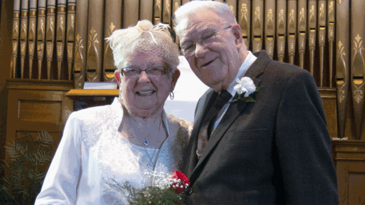 foto de boda de personas de la tercera edad