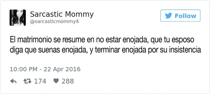 tuit sobre enojarte en el matrimonio