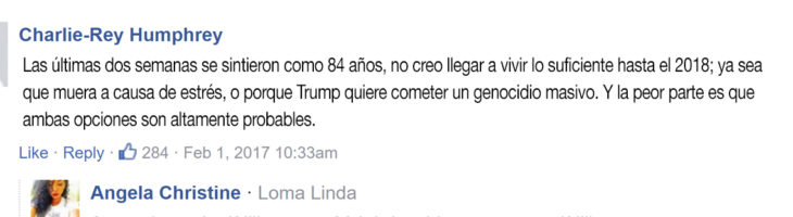 comentario sobre genocidio de donald trump