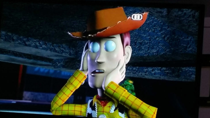 woody con los ojos en blanco