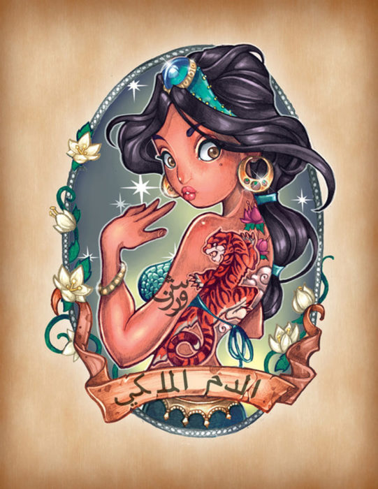 princesa jasmine de aladdin pin up