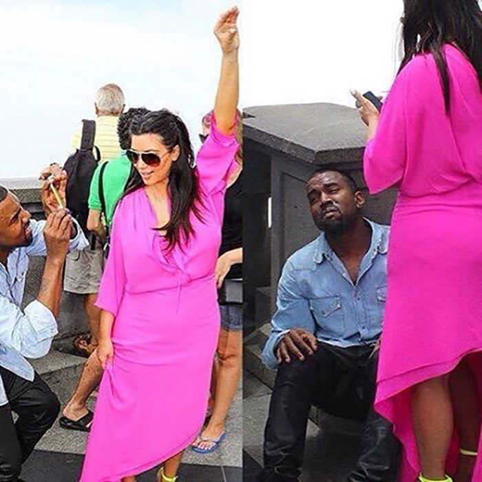 kanye west tomando fotos a kim kardashian