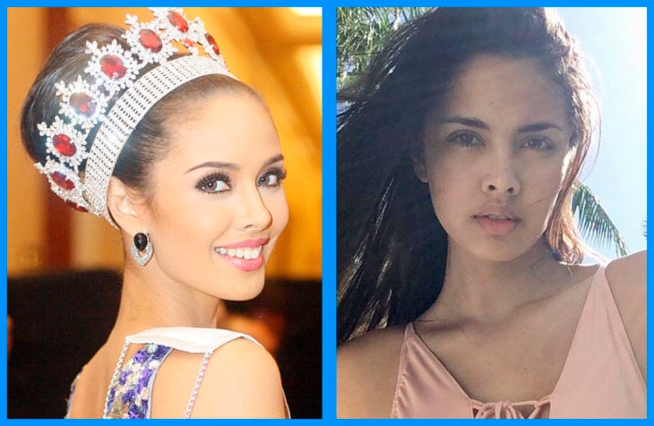 Megan Young con y sin maqullaje