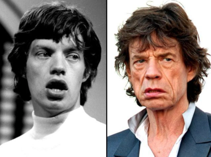 Mick Jagger antes y después