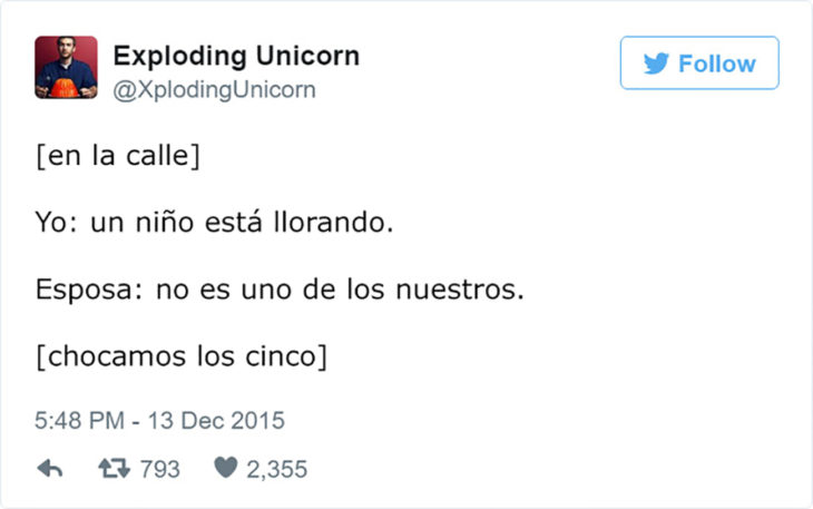 tuit sobre niño llorando