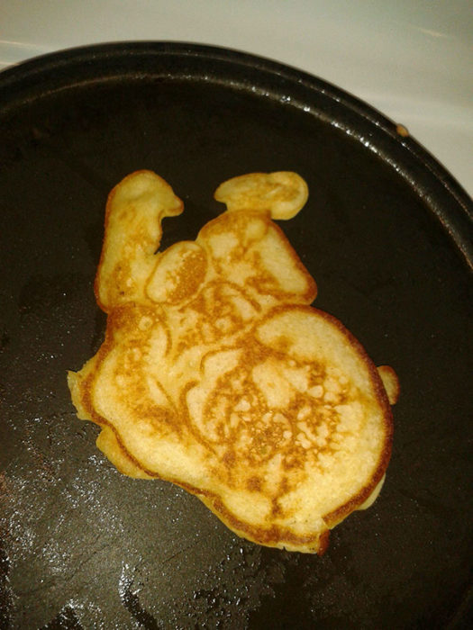 pancake en forma de corazón