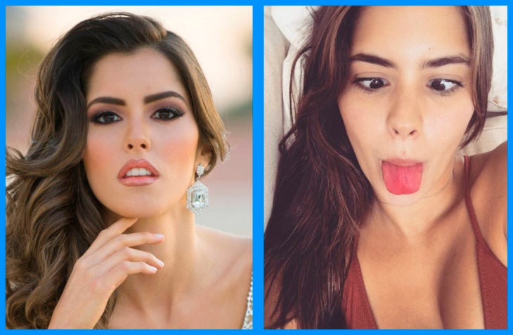 Paulina Vega con y sin maquillaje