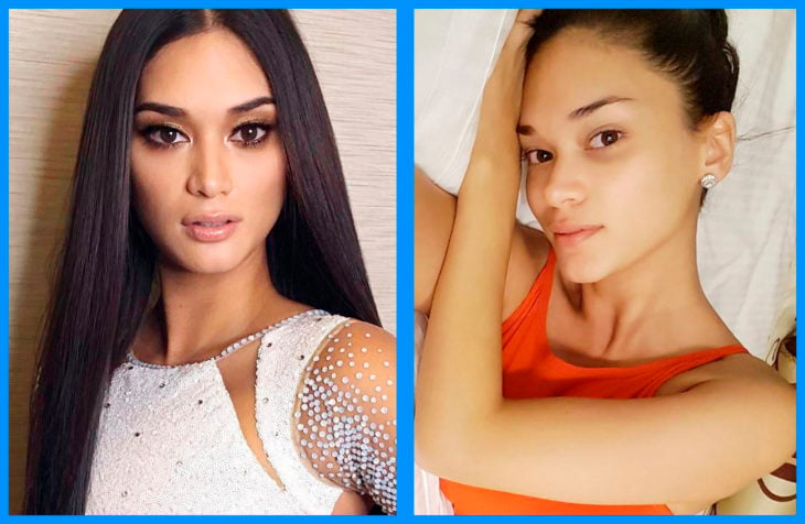 Pia Alonzo Wurtzbach con y sin maquillaje