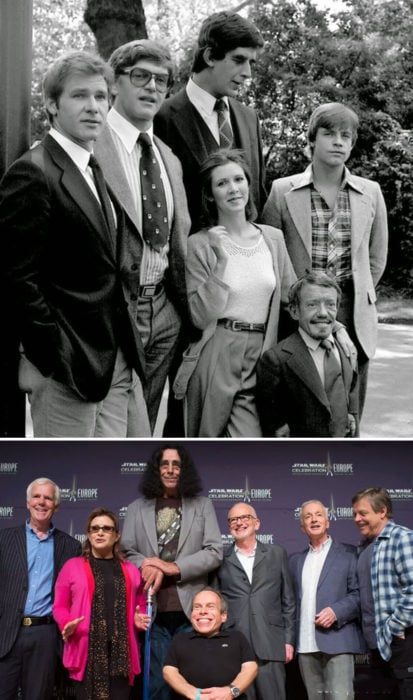 actores de star wars 1980 vs 2013