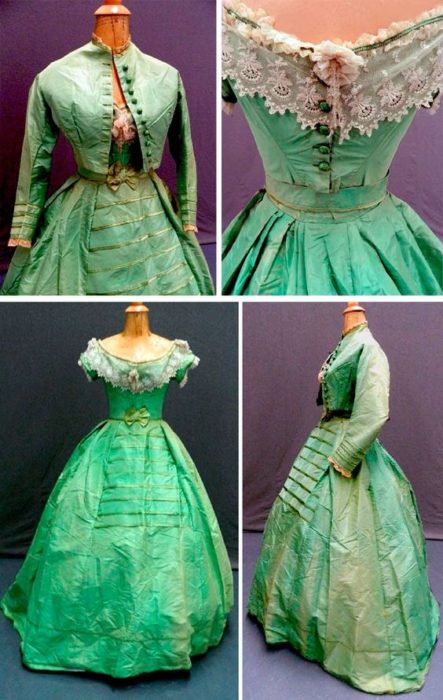 vestido verde teñido con arsénico