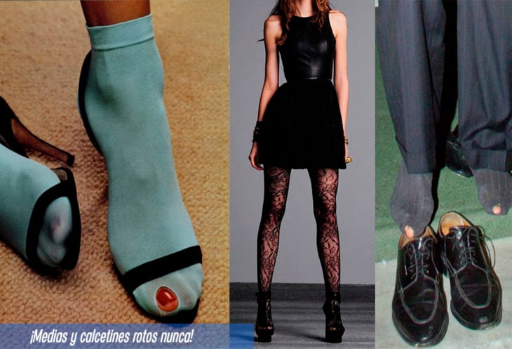 7 prendas no fashionistas calcetines rotos