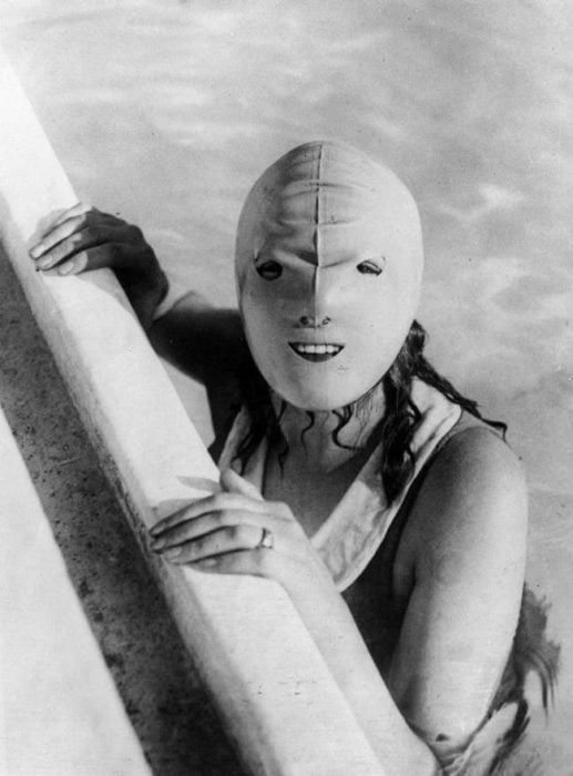 máscara para nadar vintage objetos bizarros
