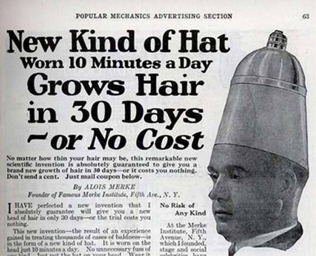 casco para el crecimiento del cabello vintage objetos bizarros