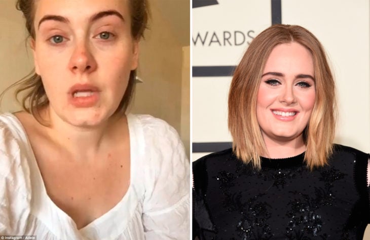 Adele sin maquillaje 