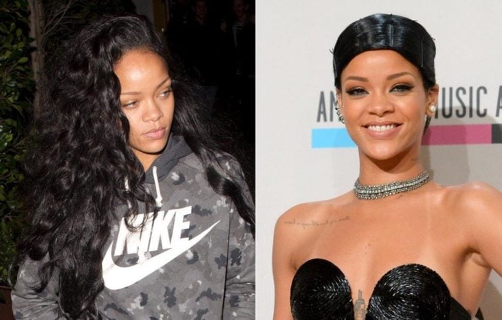 Rihanna sin maquillaje