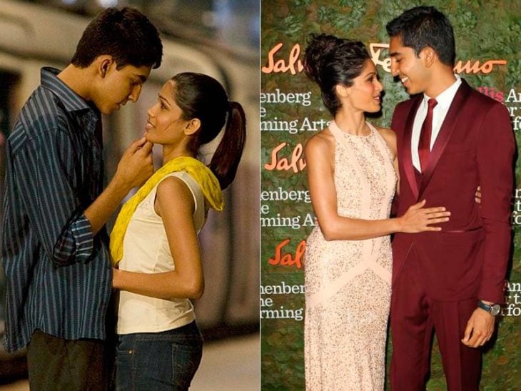 Freida Pinto y Dev Patel antes y después