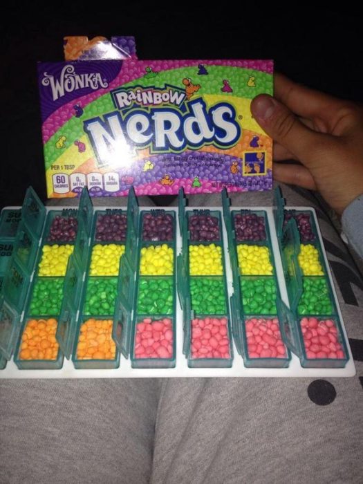 nerds por colores