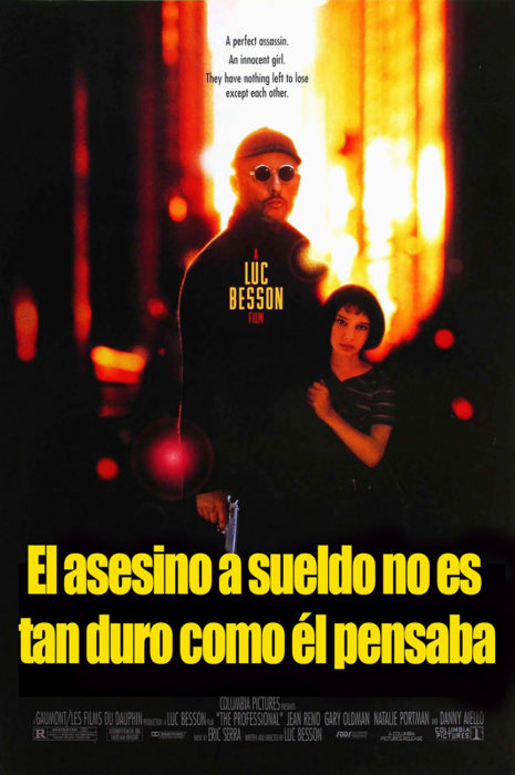 póster de la película léon o El asesino a sueldo no es tan duro como él pensaba