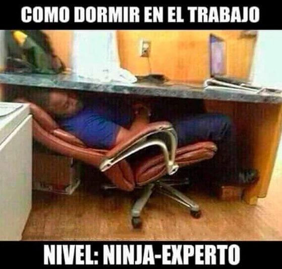 Memes trabajo - dormir en el trabajo