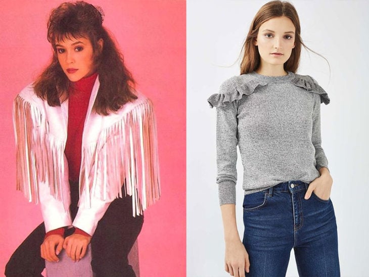 hombreras blusa moda de los 80s