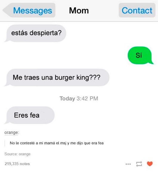 mama quiere burger king