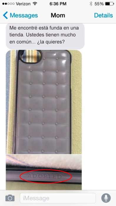 funda para celular adoptado