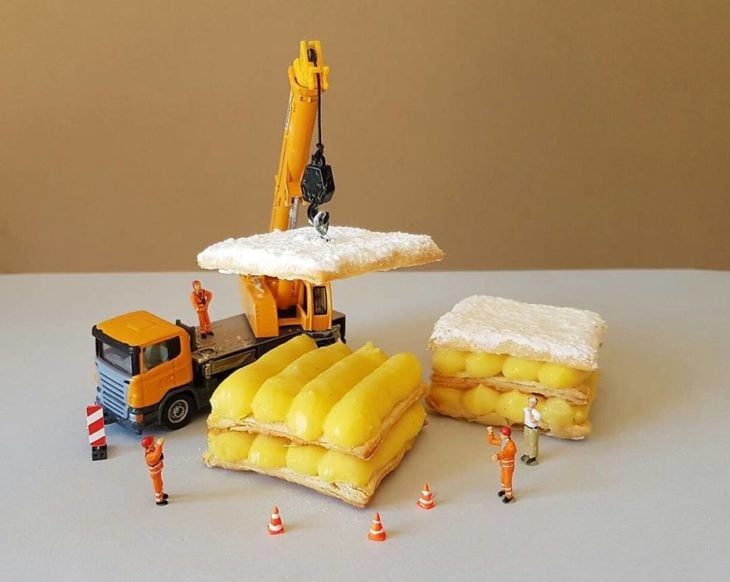 sándwich merengue postre miniatura italiano