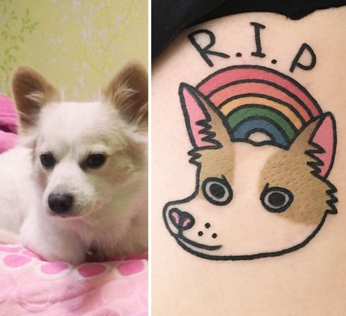 perro tatuaje rip
