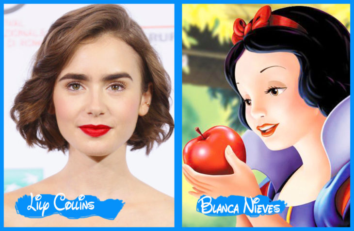 lily collins y blanca nieves