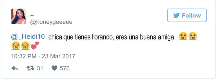 tuit sobre una buena amiga