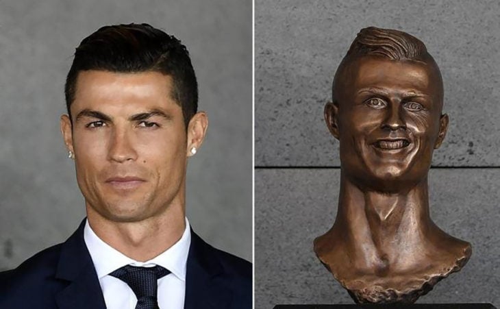 christiano ronaldo y su estatua