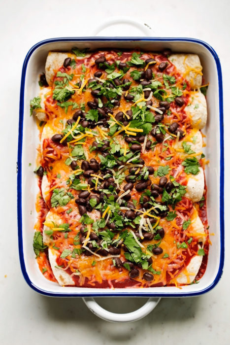 enchiladas frijol comida vegana