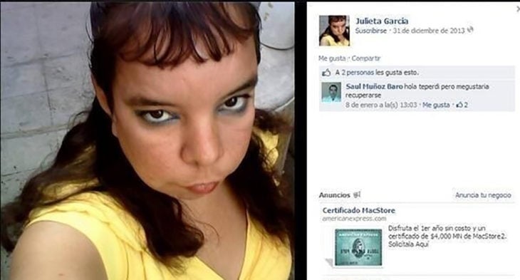 estado de facebook mujer con flequillo