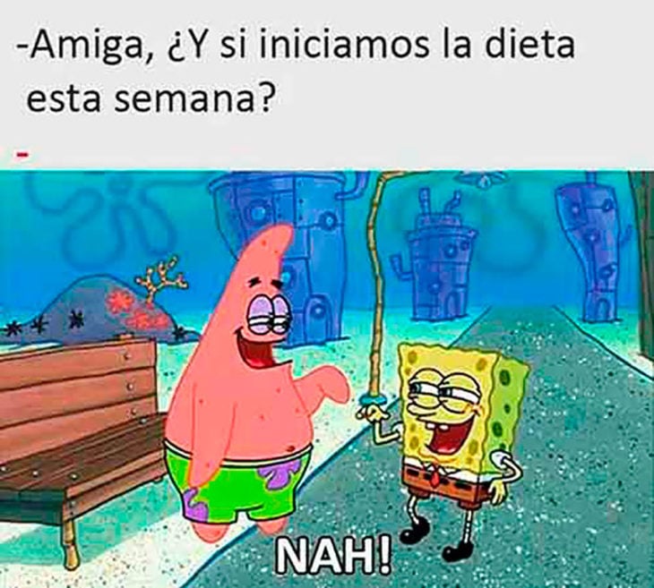 meme de bob esponja y patricio