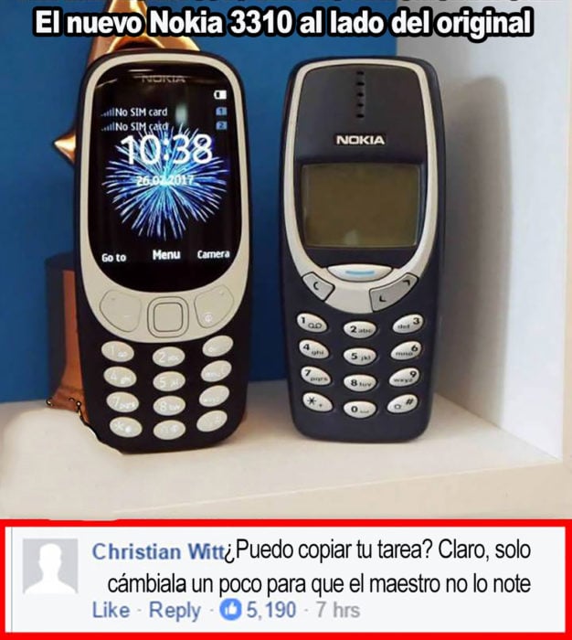 celular nokia antiguo al lado de la nueva versión