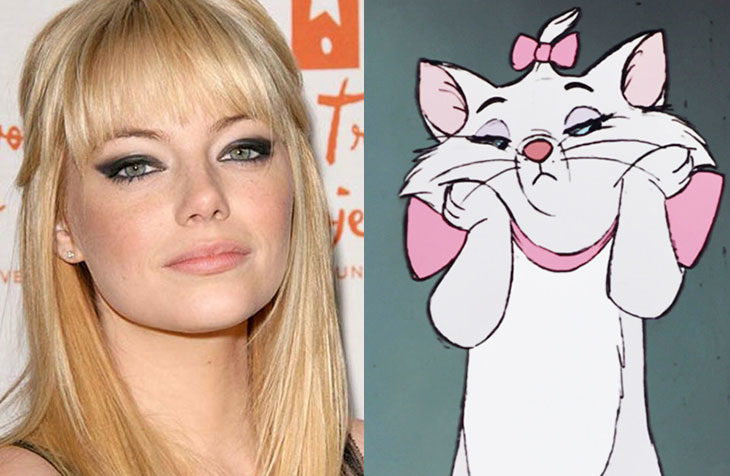 emma stone y marie de los aristogatos