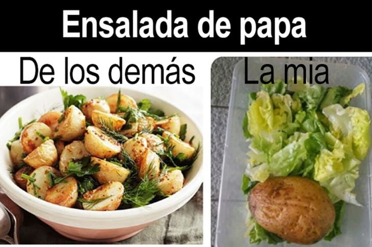 ensalada expectativa vs realidad