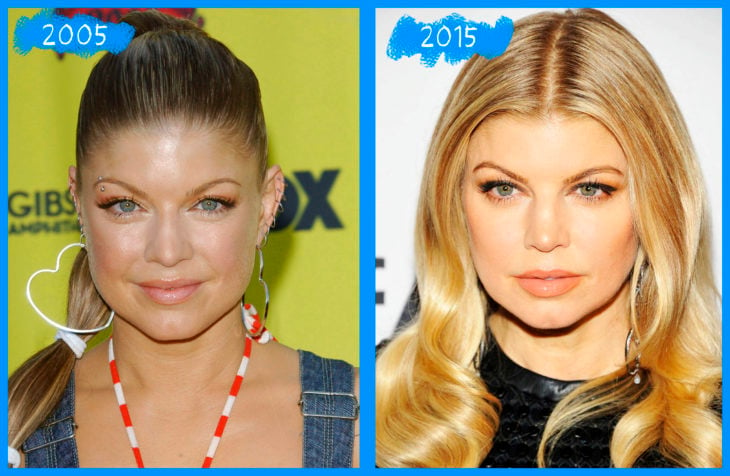 fergie en el 2005 y 2015