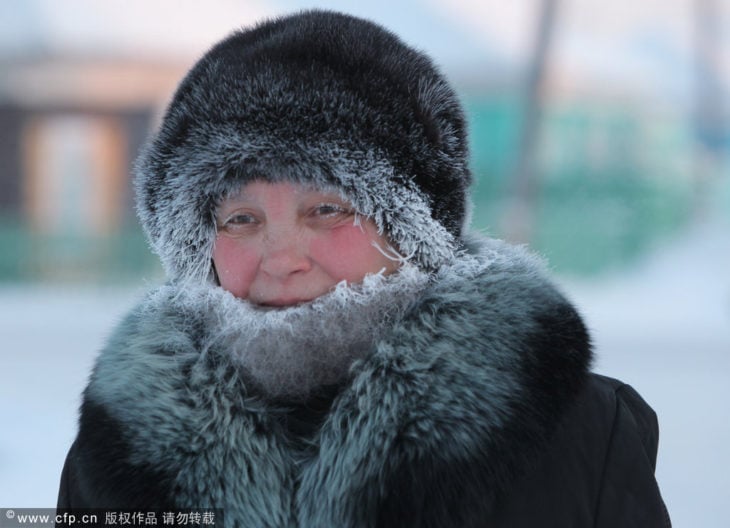 mujer fría en rusia