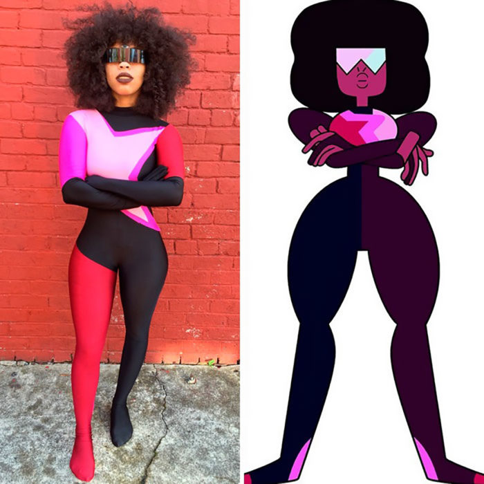 chica disfrazada de garnet de stevens universe