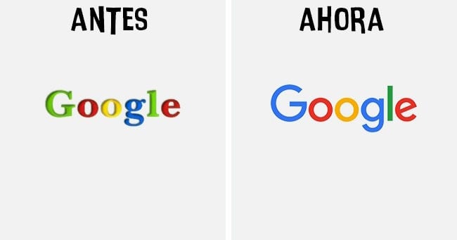 google Cómo han cambiado los logotipos más famosos antes y después
