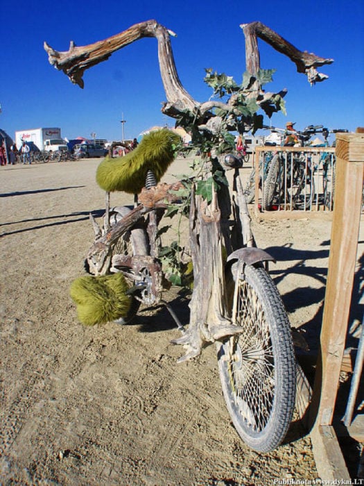 bicicleta hecha con naturaleza